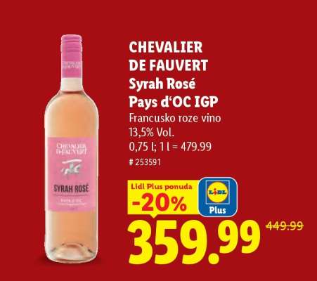 Chevalier de Fauvert Syrah rosé