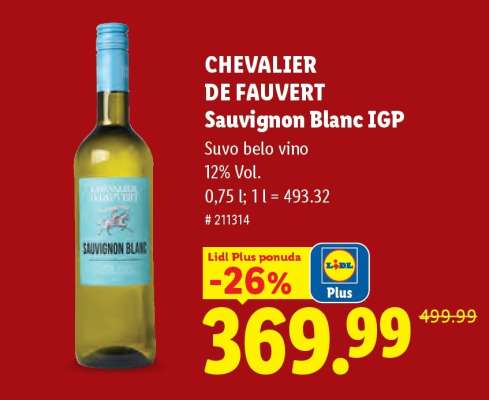Chevalier de Fauvert Sauvignon Blanc IGP