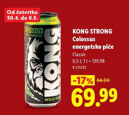 KONG STRONG Colossus energetsko pice