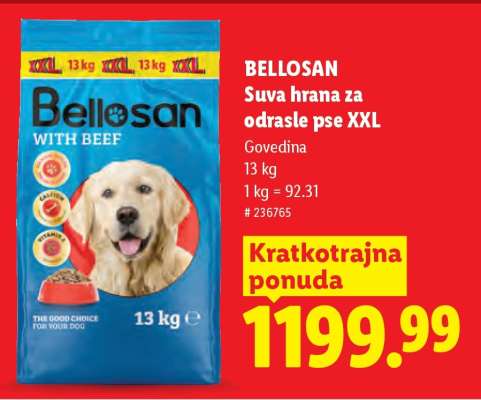 Bellosan Suva hrana za odrasle pse XXL