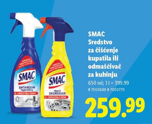 SMAC Sredstvo za čišćenje kupatila ili odmašćivač za kuhinju
