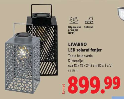 LIVARNO LED solarni fenjer
