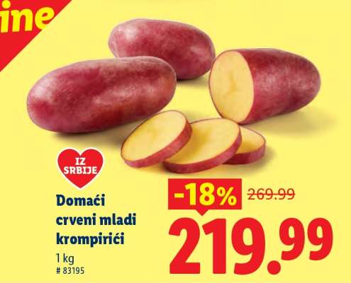 Domaći crveni mladi krompirići