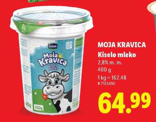 MOJA KRAVICA KISELO MLEKO