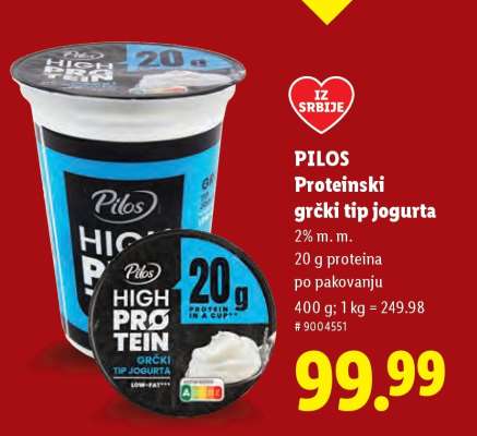 PILOS Proteinski grčki tip jogurta
