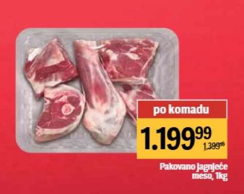 Pakovano jagnjeće meso, 1kg