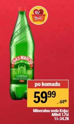 Mineralna voda Knjaz Miloš 1.5l