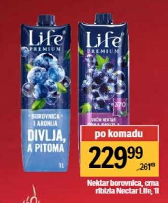 Nektar borovnica, crna ribizla Nectar Life, 1l