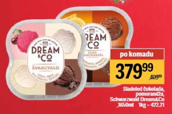 Sladoled čokolada, pomorandža, Schwarzwald Dream&Co