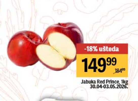 Jabuka Red Prince 1kg