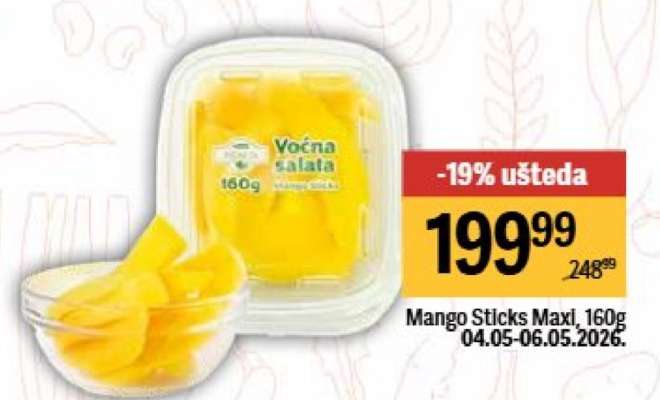 Mango Sticks Maxi, 160g