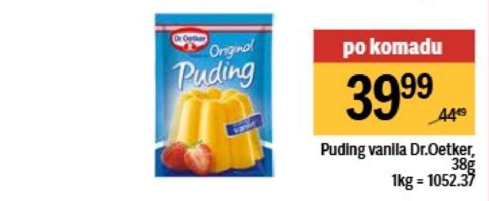 Puding vanilla Dr.Oetker, 38g