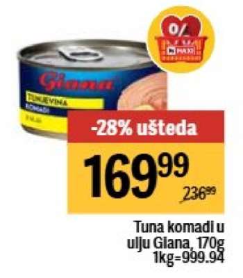 Tuna komadi u ulju Giana, 170g