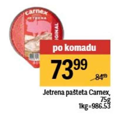 Jetrena pašteta Carnex