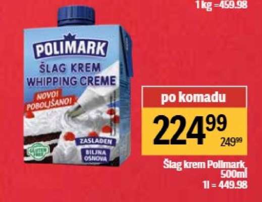 Šlag krem Polimark 500ml