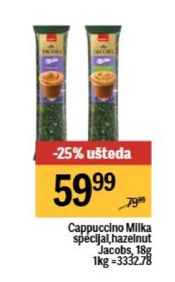 Cappuccino Milka specijal, hazelnut
