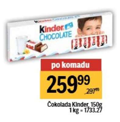 Čokolada Kinder 150g