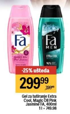 Gel za tuširanje Extra Cool, Magic Oil Pink Jasmine FA, 400ml
