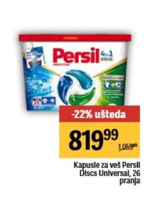 Kapusle za veš Persil Discs Universal, 26 pranja