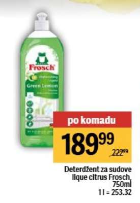 Deterdžent za sudove lique Citrus Frosch, 750ml