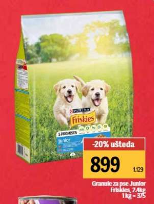 Granule za pse Junior Friskies, 2,4kg