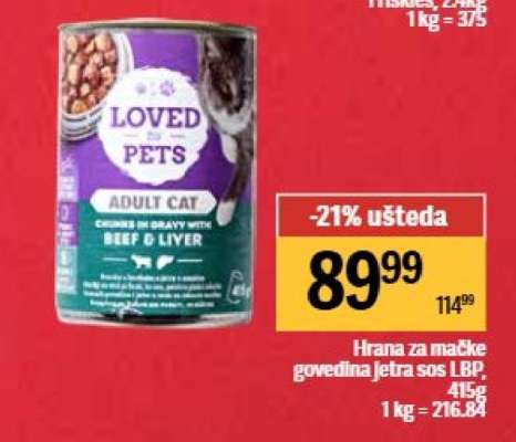Hrana za mačke govedina jetra sos LBP