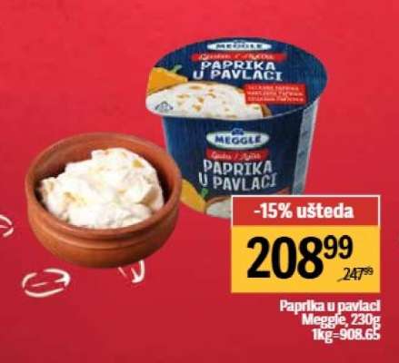 Paprika u pavlaci Meggle 230g