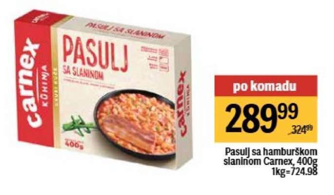 Pasulj sa hamburškom slaninom Carnex 400g