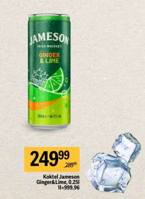 Koktel Jameson Ginger&Lime, 0,25l