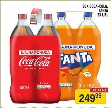 Sok Coca-Cola, Fanta 2x1,5L