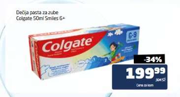 Dečija pasta za zube Colgate 50ml Smiles 6+