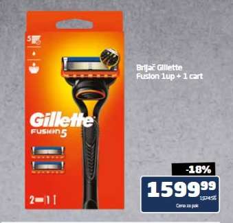 Brijač Gillette Fusion 1up + 1 cart