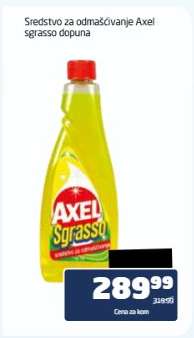 Sredstvo za odmašćivanje Axel sgrasso dopuna