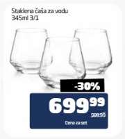 Staklena čaša za vodu