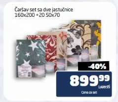 Čaršav set sa dve jastučnice