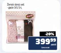 Ženski donji veš - gaće 3/1 S-L