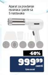 Aparat za pravljenje rezanaca i paste sa 5 nastavaka