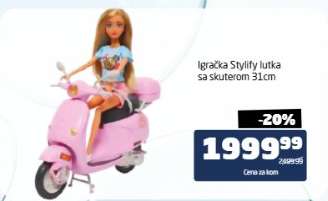 Igračka Stylify lutka sa skuterom 31cm