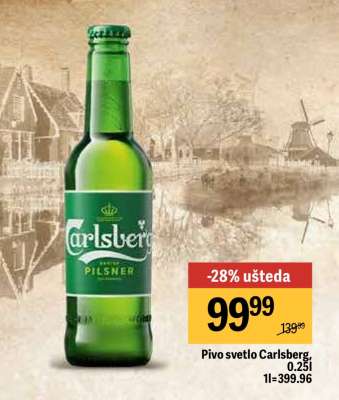 Pivo svetlo Carlsberg