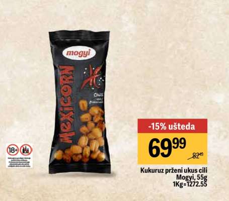 Kukuruz prženi ukus cili