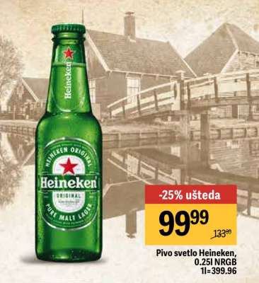Pivo svetlo Heineken