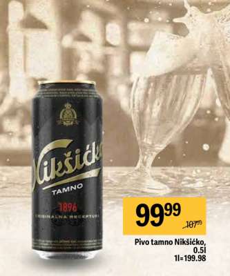 Pivo tamno Nikšićko 0,5l