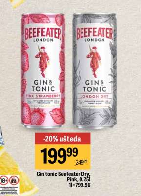 Gin tonic Beefeater Dry, Pink