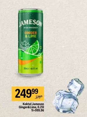Koktel Jameson Ginger&Lime, 0,25l