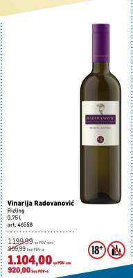 Vinarija Radovanović Rizling