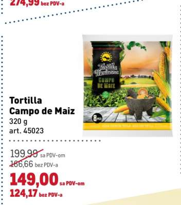 Tortilla Campo de Maiz