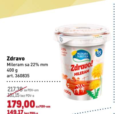 Zdravo Mileram sa 22% mm