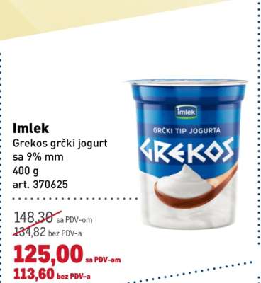 Imlek Grekos Grčki jogurt