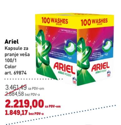 Ariel Kapsule za pranje veša 100/1 Color