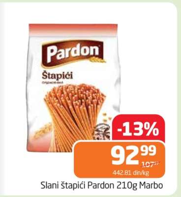 Slani štapići Pardon 210g Marbo